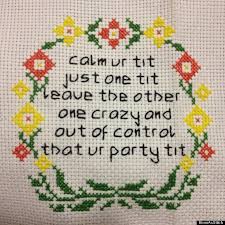 Each design is clearly graphed, and rohr encourages free adaptations. 19 Hilariously Nsfw Cross Stitches You Won T Find In Grandma S House Huffpost