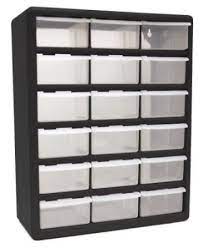 The bins we use for our shelves are the same quality products as our plastic bins (which also have the free freight offer!), so you know you're getting a great value. 18 Drawer Large Plastic Parts Bin Toy Storage Organizer Cabinet Garage Bedroom Plastic Container Storage Toy Storage Organization Plastic Storage Bins