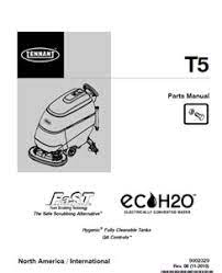 parts manual for tennant auto scrubber t5