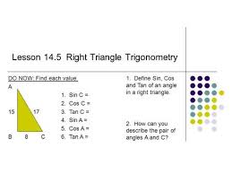 Integrated iii chapter 8 section exercises right triangle trigonometry : Lesson 13 1 Trigonometry Ppt Video Online Download