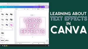 learning about canva text effects you