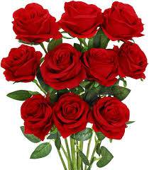luyue 10pcs artificial roses flower