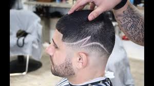 Bald Fade Z Part Design Barber Haircut Tutorial