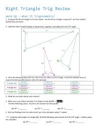 The unit 8 homework 2 special right triangles answer key is a. 5 14 14 Right Triangle Trig Review Pdf Trigonometric Functions Sine