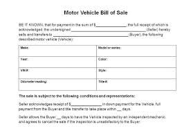 Simple Auto Bill Of Sale Template Example Of Bill Sale For Car New