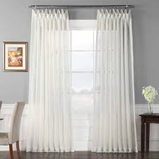 Eff 1 Panel Signature Sheer Double Wide Window Curtain White 100x96