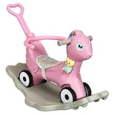 gymax baby rocking horse 4 in 1 kids