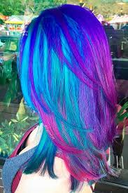 Blue hair streaks dyed hair blue hair color blue hair color highlights dye my hair new hair black hair with blue highlights hair colors blue peekaboo salon hairstyle + blended human hair lace front wig. 60 Fabulous Purple And Blue Hair Styles Lovehairstyles Com