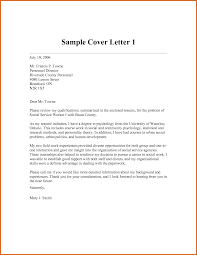 Social Work Cover Letters Templates Cover Letter Samples