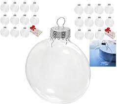 clear glass flat ball ornaments indoor
