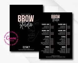 brow beauty lash list template