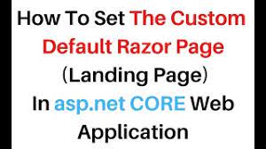 custom default razor page landing page