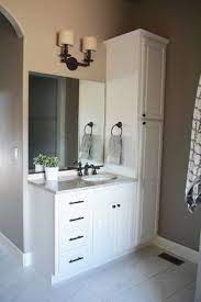 bathroom vanity and linen cabinet combo