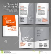A4 Book Layout Design Template Stock Vector Illustration