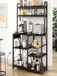 bakers rack with power outlet coffee