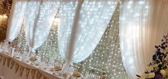 Fairy Light Backdrop Room Draping Entrance Drapes Window Drapes Weddings Corporate Events Belfast Northern Ireland Charm Weddings Studio