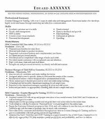 mac makeup artist resume sle