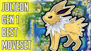 Jolteon Gen 1 Best Moveset - Jolteon Best Moveset Pokemon Red Blue Yellow  Version Guide - YouTube