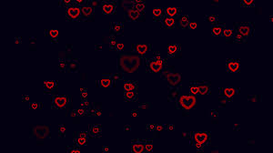 red heart particle motion background