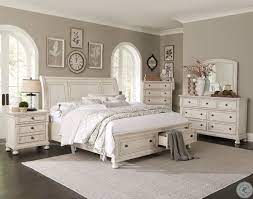 Raymour & flanigan carries bedroom sets for twin, full, queen, king and california king size mattresses. Abbey Park Antique White Panel Bedroom Set Master Bedroom Furniture White Bedroom Set Farmhouse Style Master Bedroom