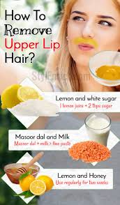 upper lip hair using home remes