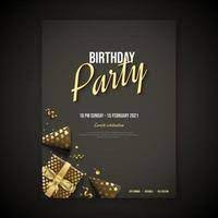 birthday invitation vector art icons