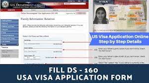 fill ds 160 usa visa application form