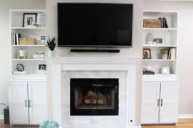 decorating shelves by fireplace best