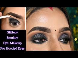 how to do glittery smokey eye makeup on
