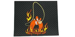 fired up rubber utility vehicle mat