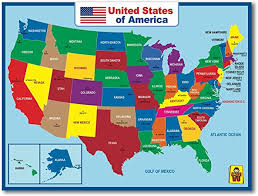 This states lies in new england, the northeast region of the usa and carries the nickname the constitution state. Amazon Com Uncle Wu United State Map Wall Poster For Kids Double Side Educational Poster For Classroom Home 18 X 24 Inch Laminated Waterproof Posters Prints