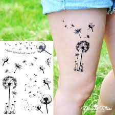 Fairy dandelion tattoo