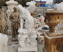 Stone Carving Poseidon Statue
