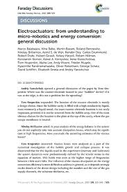 This part predetermines the course of concluding section as it evaluates the way results. Electroactuators From Understanding To Micro Robotics And Energy Conversion General Discussion Faraday Discussions Rsc Publishing