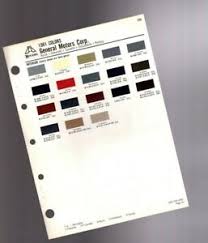 Details About 1981 Gm Interior Color Chip Chart Paint Sample Brochure Chevy Pontiac Corvette