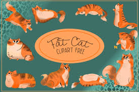 fat cat clipart free graphic by free