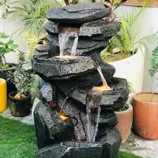 Water Stone Rock Fountain For Garden