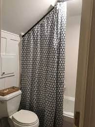 angled ceiling bedroom shower curtain rods