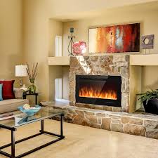 Costway 36 Electric Fireplace Recessed And Wall Mounted 750w 1500w W Multicolor Flame
