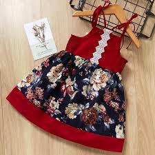 Sweet Toddler Baby Girls Sleeveless Dress Party Princess Floral Sundress Outfit