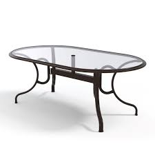 Dining Table 43x75 Inch Oval Glass