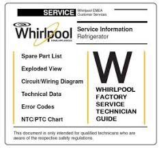 Whirlpool B Tnf 5012 Ox Refrigerator Service Manual