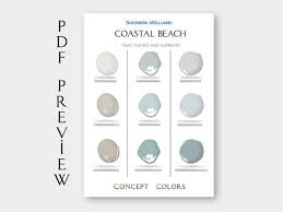 Coastal Beach House Paint Color Palette