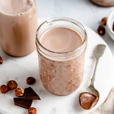 homemade chocolate hazelnut milk