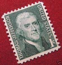 Us stamps that are worth money. Thomas Jefferson 1c Usa Postage Stamp 1965 Postage Stamp Collecting Postage Stamps Usa Rare Stamps