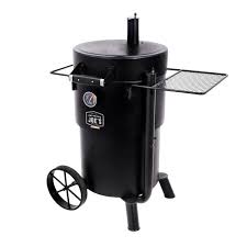 bronco charcoal drum smoker grill