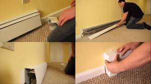 Baseboard moulding is a simple way to add instant character to a room. Installing Baseboarders Diy Baseboard Heater Covers On Vimeo
