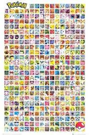 Details About Nintendo Pokemon Chart Poster 24x36 New Free Shipping