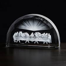 Etched Glass Last Supper Scene Jc