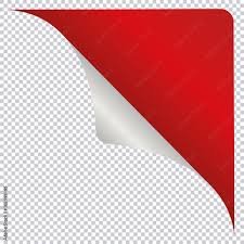red corner banner design element